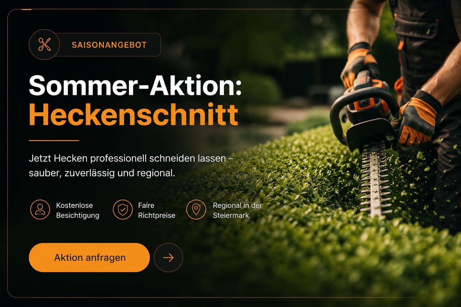 Professioneller Heckenschnitt – Sommer-Aktion Alpen Facility Service